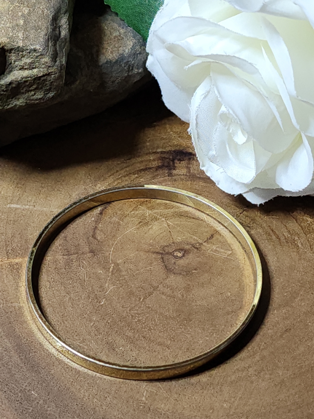 Classic Gold Tone Slim Bangle Bracelet